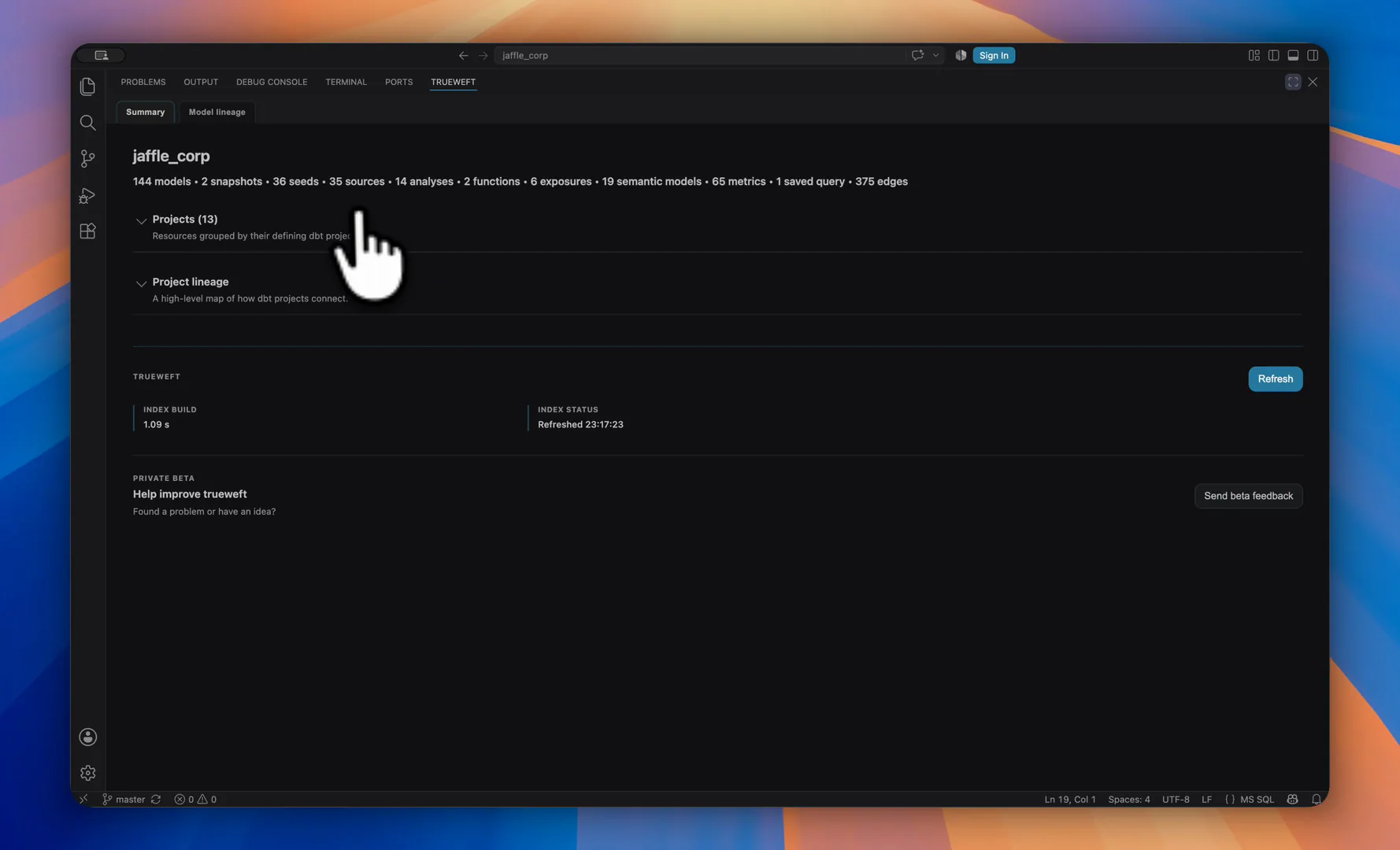 Workspace Summary and project lineage